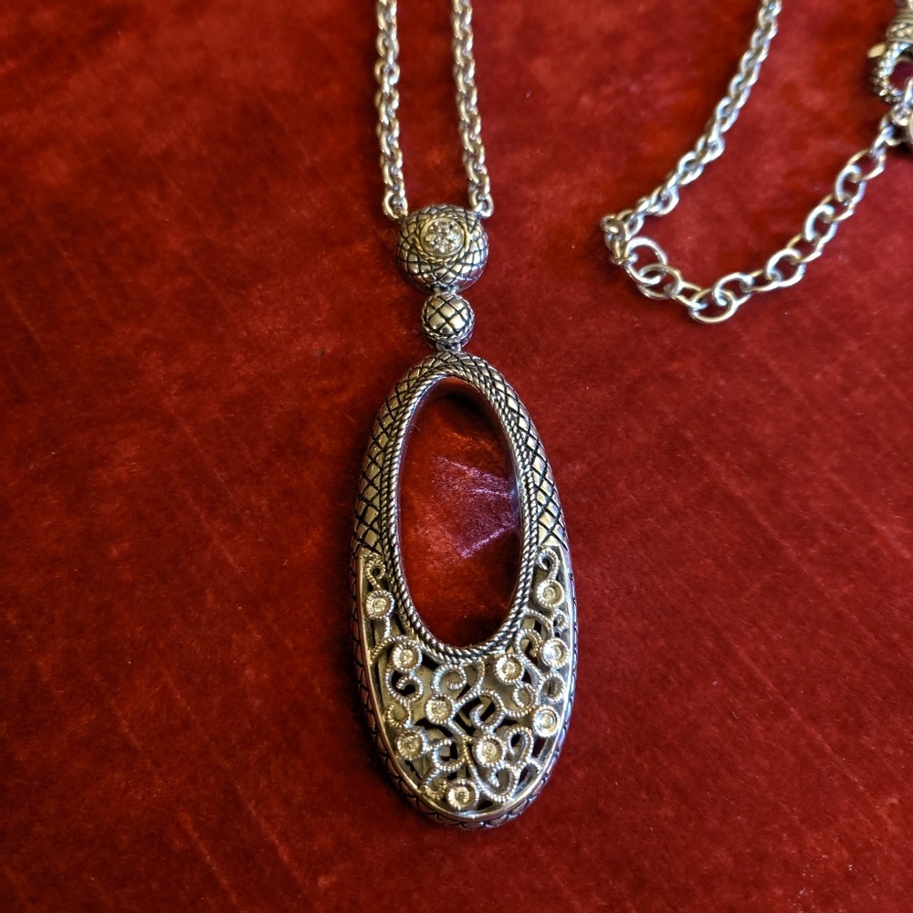 Andrea Candela Silver, 18K, & Diamond Necklace